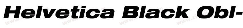Helvetica Black Obl字体转换